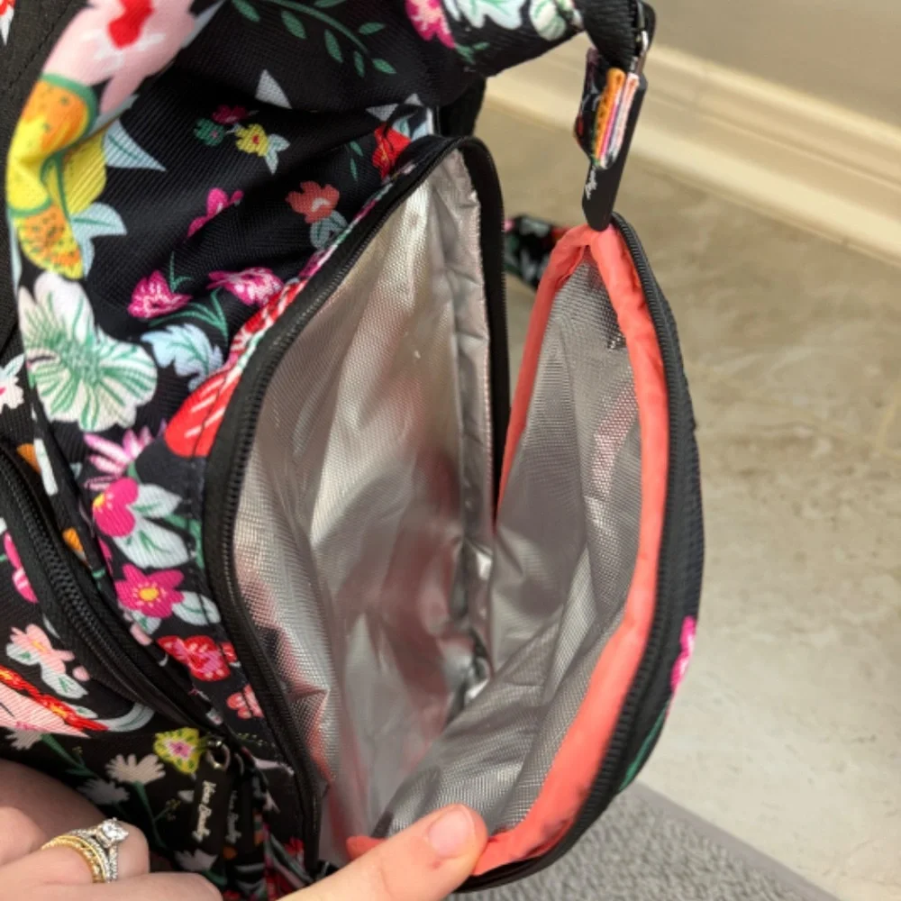 Vera Bradley Floral Baby Bag - Black and Multicolor